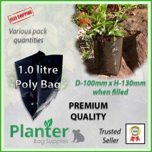 1 litre poly planter bag plant Growbag PB3/4 - Planter Bag Supplies NZ - for more info go to planterbags.co.nz