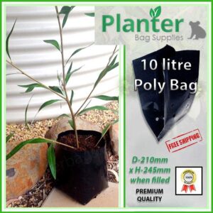 10 litre Standard Poly Planter bag plant Growbag PB18 - Planter Bag Supplies NZ - for more info go to planterbags.co.nz