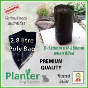 2.8 litre tall poly planter bag plant Growbag - Planter Bag Supplies NZ - for more info go to planterbags.co.nz