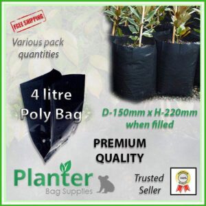 4 litre poly planter bag plant Growbag - Planter Bag Supplies NZ - for more info go to planterbags.co.nz