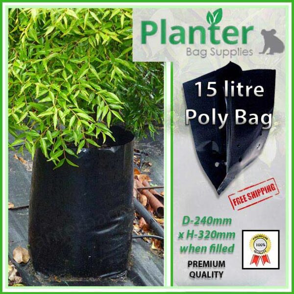 15 litre Poly Planter bag plant Growbag PB28 - Planter Bag Supplies NZ - for more info go to planterbags.co.nz