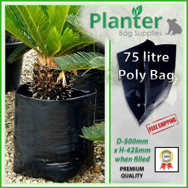 75 litre Poly Planter bag plant Growbag - Planter Bag Supplies NZ - for more info go to planterbags.co.nz