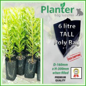 6 litre tall poly planter bag plant Growbag - Planter Bag Supplies NZ - for more info go to planterbags.co.nz